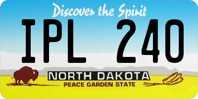 ND license plate IPL240