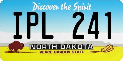 ND license plate IPL241