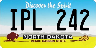 ND license plate IPL242