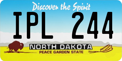 ND license plate IPL244