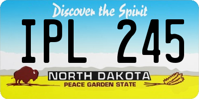 ND license plate IPL245