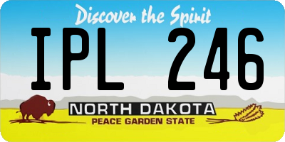 ND license plate IPL246