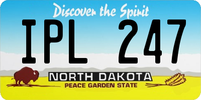 ND license plate IPL247