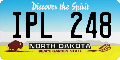 ND license plate IPL248