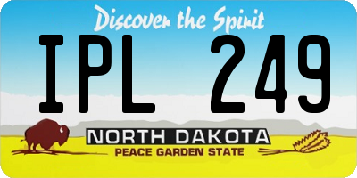 ND license plate IPL249
