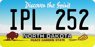 ND license plate IPL252
