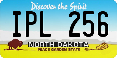 ND license plate IPL256