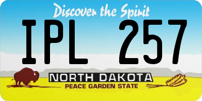ND license plate IPL257