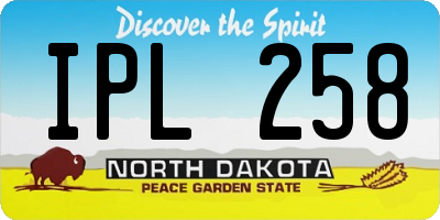 ND license plate IPL258