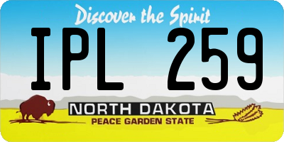 ND license plate IPL259