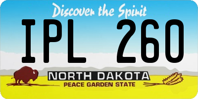 ND license plate IPL260