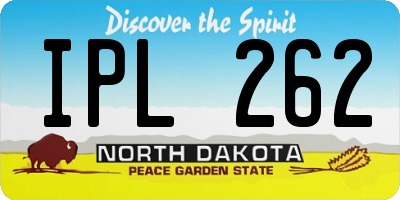 ND license plate IPL262