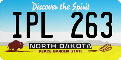 ND license plate IPL263