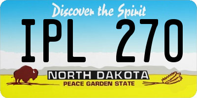 ND license plate IPL270
