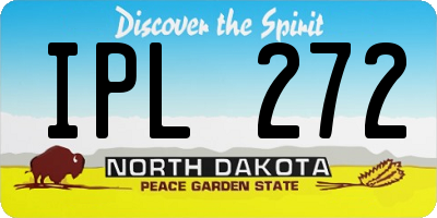 ND license plate IPL272