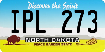 ND license plate IPL273