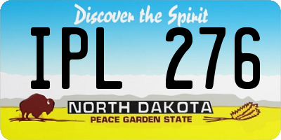 ND license plate IPL276