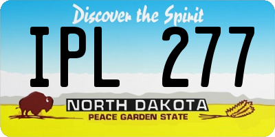 ND license plate IPL277