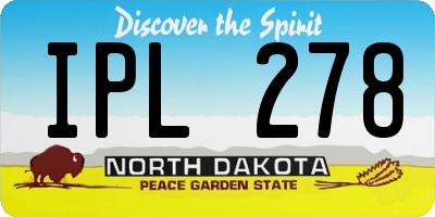 ND license plate IPL278