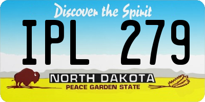ND license plate IPL279