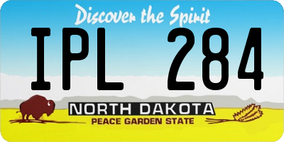 ND license plate IPL284