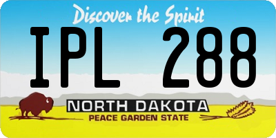 ND license plate IPL288