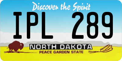 ND license plate IPL289