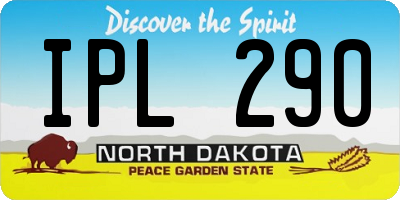 ND license plate IPL290