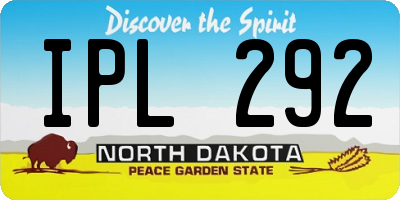 ND license plate IPL292