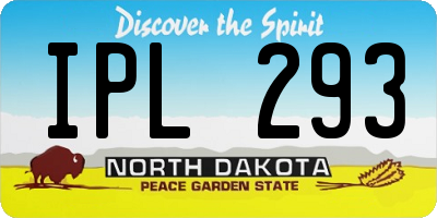ND license plate IPL293
