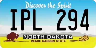 ND license plate IPL294