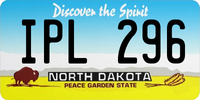 ND license plate IPL296