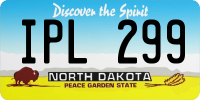 ND license plate IPL299