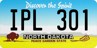 ND license plate IPL301