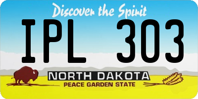 ND license plate IPL303