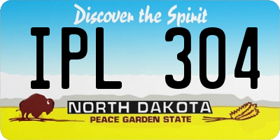 ND license plate IPL304