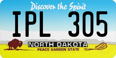 ND license plate IPL305