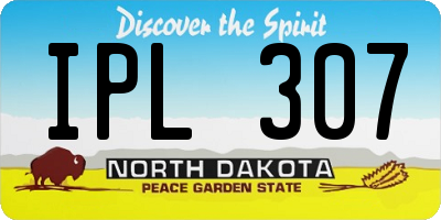 ND license plate IPL307
