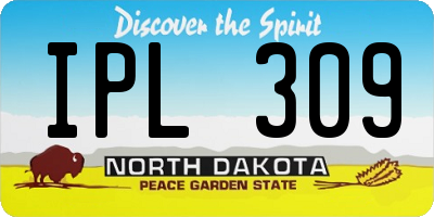ND license plate IPL309