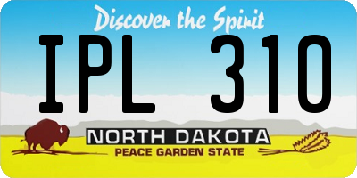 ND license plate IPL310