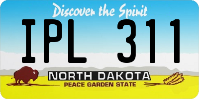 ND license plate IPL311