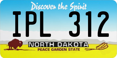 ND license plate IPL312