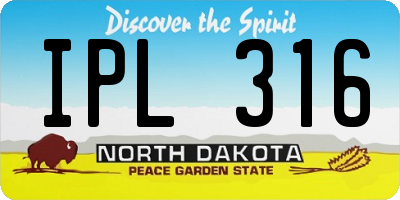 ND license plate IPL316