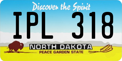 ND license plate IPL318