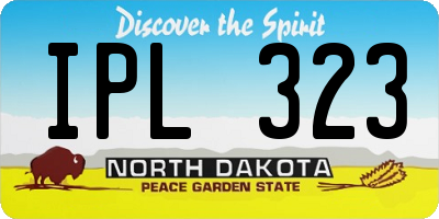 ND license plate IPL323