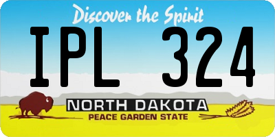ND license plate IPL324