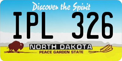 ND license plate IPL326
