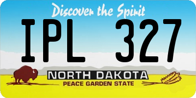 ND license plate IPL327