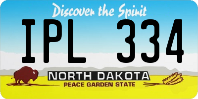 ND license plate IPL334