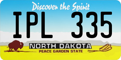 ND license plate IPL335